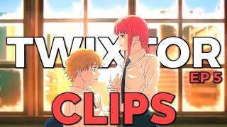Denji Touches Makima Ep 5 Twixtor 4K Cc And No Cc Chaisaw Man