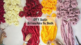 How To Make Satin Scrunchies In Bulk Step By Step Scrunchie Making Process Small Business Idea