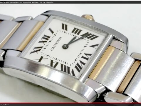 Cartier Tank Francaise, Stainless Steel and 18 ct Yellow Gold  Wrist Watch - 1999 - AC Silver W8718