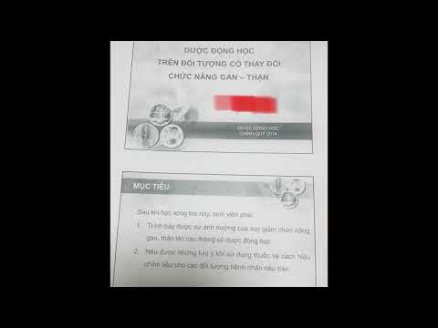 dược động học part 4 (dược động học trên những đối tượng có thay đỗi chức năng gan - thận )