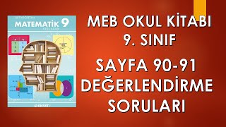 9 Sinif Okul Matemati̇k Ki̇tabi Sayfa 90 91 Kümeler Değerlendi̇rme Sorulari