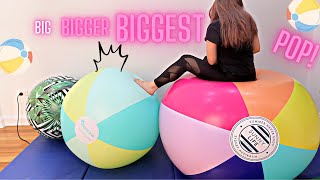 Girl Pops A Big Beach Ball