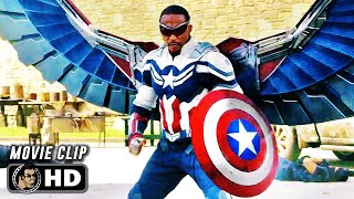 Sam Destroys The Serpent Society Scene Captain America Brave New World 2025 Movie Clip Hd
