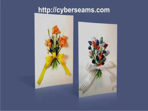 Craft Ideas Diwali on Make A 3d Greeting Card With Flowers On The Front