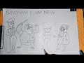 How to draw little singham full video   👶🥳🌹😇||How to Draw Super Squad in Kojima Island | villen
