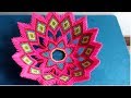 How to make a dish by 3d origami paper - hướng dẫn làm cái đĩa bằng giấy xếp origami 3d