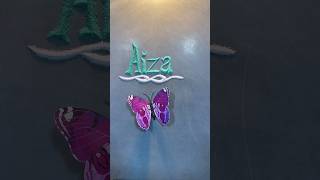 Aiza Name Written In Sand Art Satisfying Sand Calligraphy