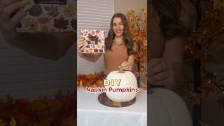 Diy Napkin Pumpkin Fall Decor Idea