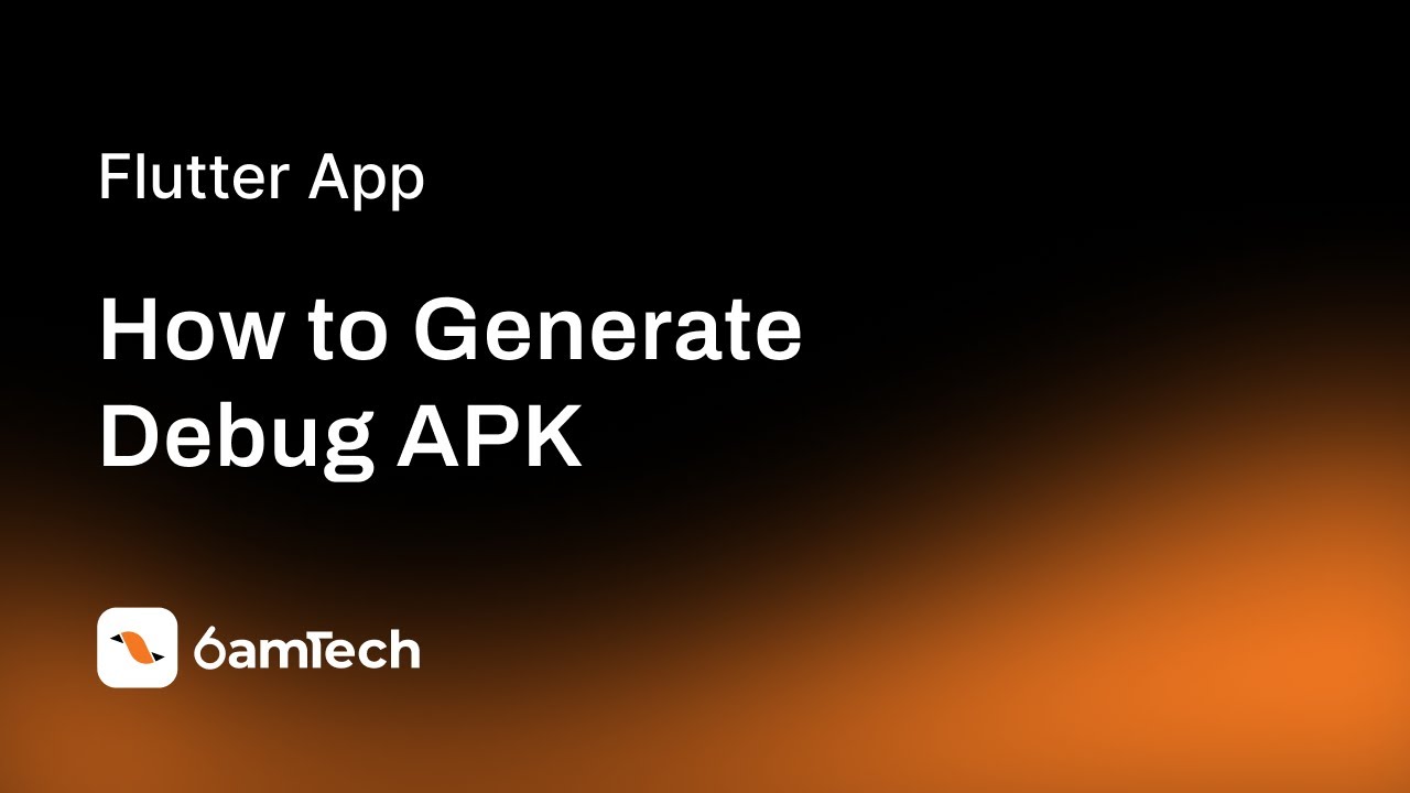 How to generate debug apk for flutter How to generate debug apk for flutter