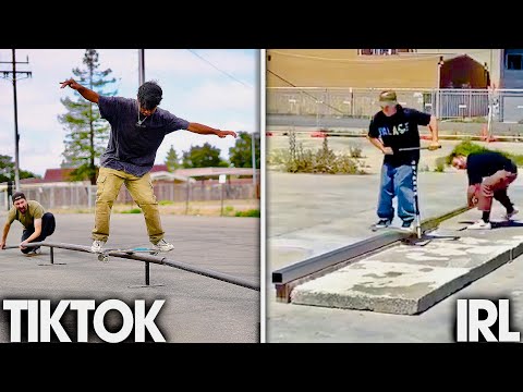 RECREATING VIRAL SKATE TikToks! THE SLIDING RAIL EP. 2