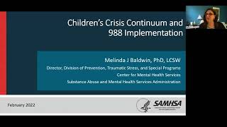 Meet-Me Call (2/2022): Children’s Crisis Continuum and 988 Implementation