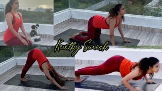 Actress Keerthy Suresh Latest Yoga Video International Yoga Day Keerthy Suresh Hot