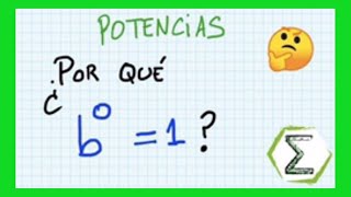 😲 PORQUE todo número positivo elevado a la cero es uno | CURSO de POTENCIACIÓN Clase #9