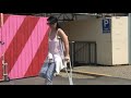 P42 - crutch amputee pretending girl Natascha