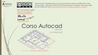 Corso Autocad - Lezione 31 - Area Di Lavoro 3D