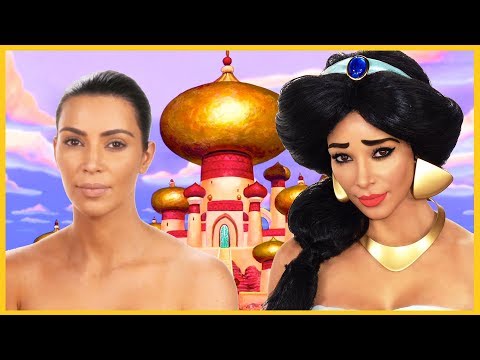 Kim Kardashian Princess Jasmine Transformation