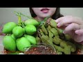 Asmr Extreme Sour Mango Tamarind In Thai Shrimp Paste Dipping Asmr Extreme Sour Mango Tamarind In Thai Shrimp Paste Dipping