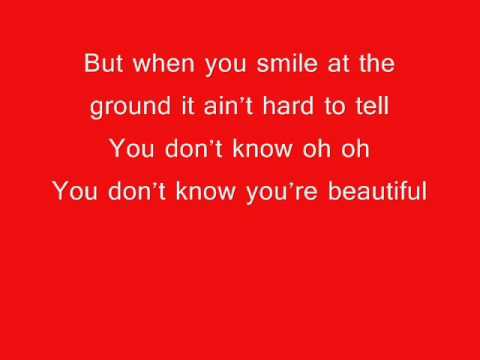 LETRA DE LA CANCION DE YOU ARE BEAUTIFUL letra de la cancion de you are beautiful: