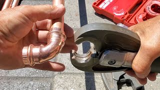 Propress Copper Water Pipe Replacement With Nibco Pc-20M 18V Cordless Mini Press Tool