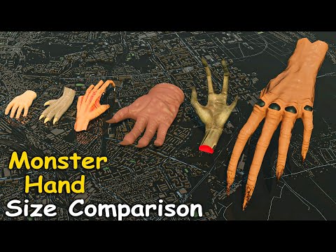Monster Hand Size Comparison ✋👹 | Massive Hands of Mythical Beasts!