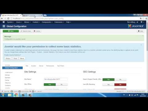 3.การตั้งค่าเบื้องต้นและเปลี่ยนภาษาไทย Joomla 3.x
