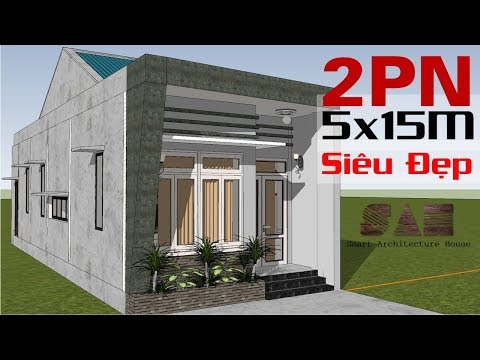Mẫu NHÀ CẤP 4 : 5X15M Cực đẹp - 2 Phòng ngủ, Bếp, Phòng khách Giá rẻ nhất