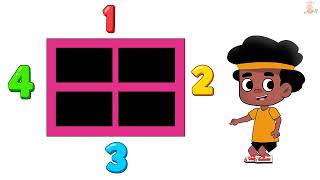 The Rectangle Song Numbers, Colors Baby English Educational Cartoons For Preschool Kids