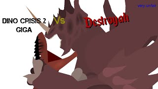 Dino Crisis 2 Giganotosaurus Vs Destoroyah - Stick Nodes Animation