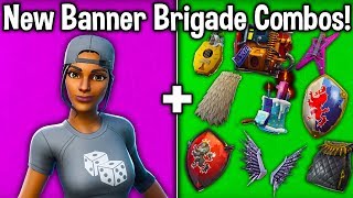 "BANNER BRIGADE" SKINS COMBO WITH *EVERY* BACKBLING! (Fortnite Best Cheap Tryhard Skins)