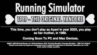 Running Simulator 1989 The Original Yandere Announcement Teaser Trailer