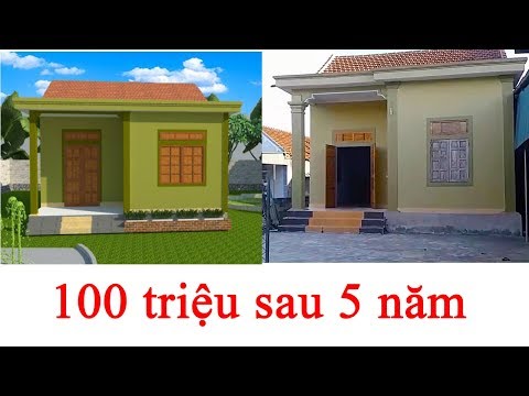 Bản vẽ nhà cấp 4 đẹp , giá 100 triệu sau 5 năm thi công