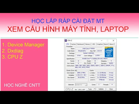 Hướng dẫn xem Cấu hình máy tính chi tiết | Kiểm tra cấu hình máy tính win 10| Học nghề CNTT