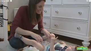 An Baby And His Diaper Change.