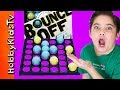 Bounce Off Game! Ping Pong + Family Fun Night HobbyKidsTV