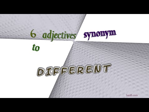 different 7 adjectives which are synonym of different (sentence examples)