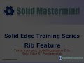 Solid Edge Training Fundamentals Rib Feature