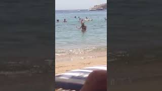 Denizin Içinde Snap Atmaya Çalışan Kız