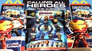 2019 McDONALD'S DISNEY MARVEL AVENGERS ENDGAME MOVIE HAPPY MEAL TOYS FULL SET 24 SUPERHERO DISPLAY