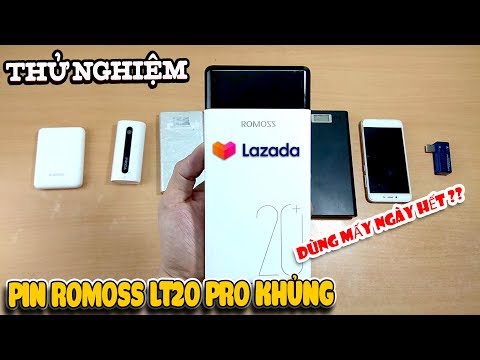 Thử em pin Romoss LT20 Pro Lazada dung lượng khủng 20000mAh | Văn Hóng