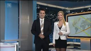 Lucia Barmosova Beautiful Y Slovakian Tv Presenter Tease Black Hose Tights And High Heels