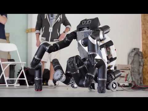 RoboSimian Performs at DARPA's Robot Challenge | NASA JPL Science HD