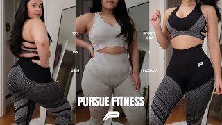 Pursue Fitness Activewear Try-On Haul Leggings Sports Bra First Impressions