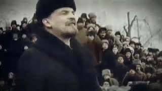 Sovyet milli marşı lenin reyizin görüntüleri eşliğinde