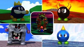 Super Mario 64 Render96 Ray Tracing - All Bosses
