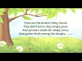 Trees are the kindest things I know, A Poem By Harry Behn, Explained By Anju, "Never Stop Learning"