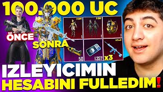 İzleyi̇ci̇mi̇n Hesabini 100.000 Uc Değeri̇nde Fulledi̇m 3 Buz Di̇yari Çikti Pubg Mobile