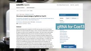 Structure-Based Design Of Grna For Cas13