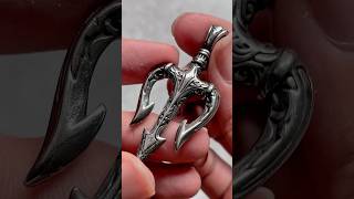 Retro Neptune Trident Mens Necklace Uliking Stainless Steel Necklace