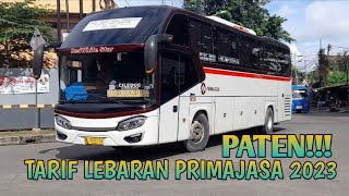 Tarif Lebaran Bus Primajasa 2023 Berbagai Tujuan
