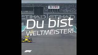 Du Bist Weltmeister Sebastian Vettel, You Are The World Champion, The World Champion
